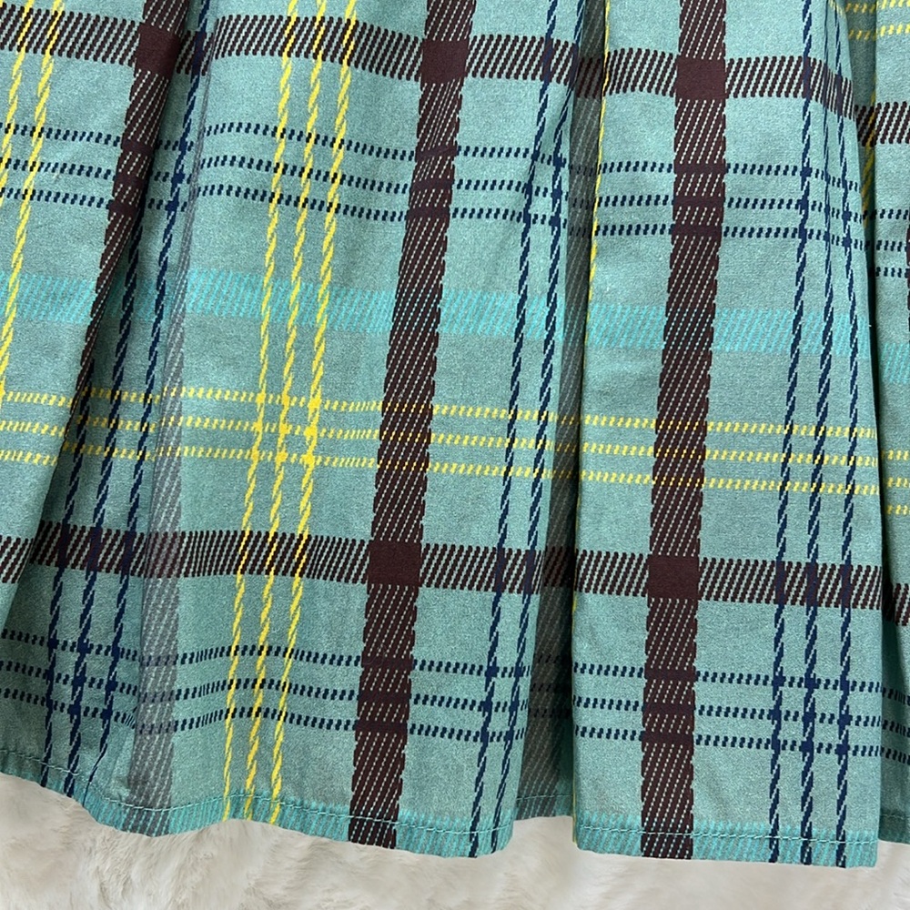 MAEVE Anthro Plaid Pleated Mini Skirt 12 Preppy Fall Academia Tartan Punk NEW - Picture 17 of 17